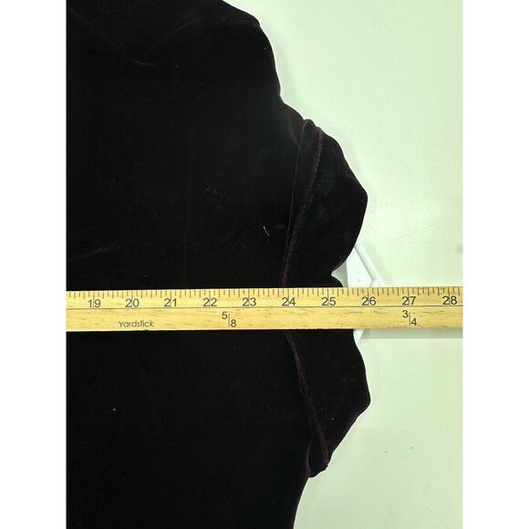 Kathie Lee Collection Womens Shirt Small Button Up Long Sleeve Purple Velour - Picture 10 of 11